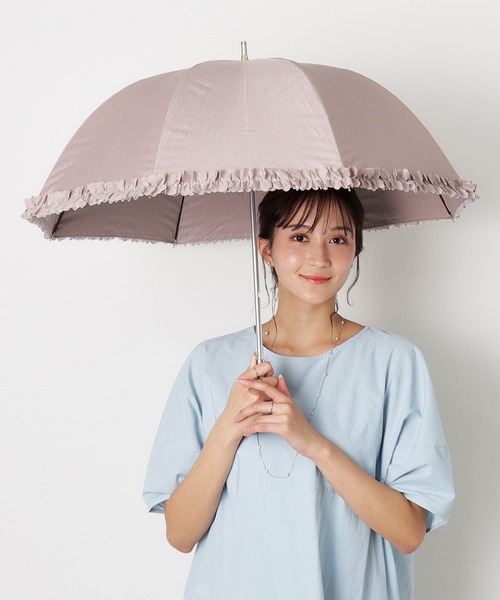 LANVIN en Bleu 日傘 uvカット 傘 遮光 晴雨兼用日傘 長傘