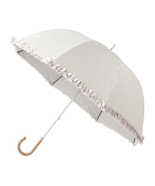 LANVIN en Blue 遮光 晴雨兼用折りたたみ日傘　ドビーフリル 新色追加】遮光 晴雨兼用折りたたみ日傘 ドビーフリル（折りたたみ傘