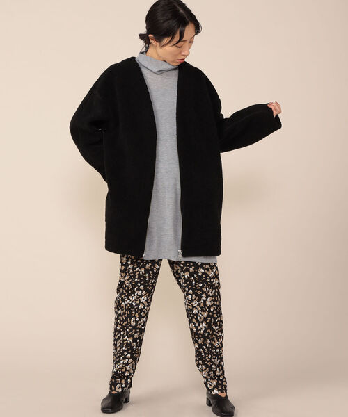 ボアVネックジャケットアウター秋冬 NOLLEY'S ジャケット ブルゾン ◇【WEB限定カラーあり】ボアV