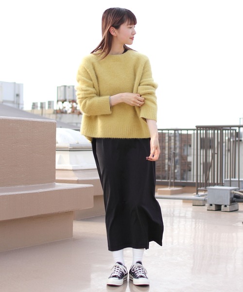 THE SHINZONE フラフィーニットプルオーバー セーター イエロー THE SHINZONE/シンゾーン フラフィーニットプルオーバー FLUFFY KNIT