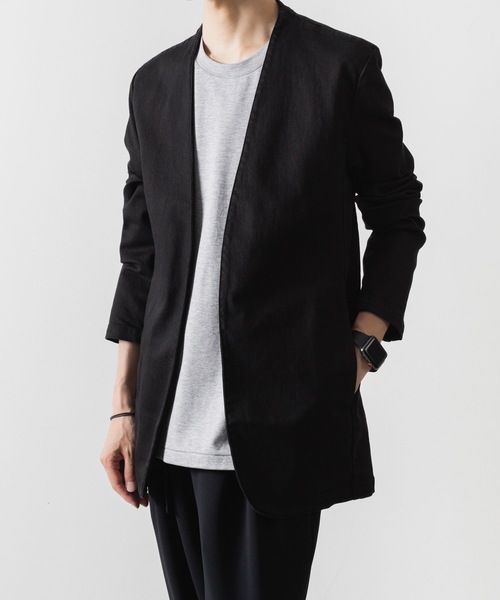 関送込*CIDER*デニムカラー ソリッドボタン ポケット ジャケット SUMMER SALE】STANDARD WARDROBE ライダース デニムジャケット