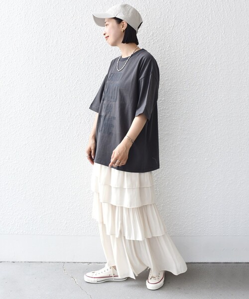 「＋81BRANCA」 半袖Tシャツ ONE SIZE ベージュ レディース 81BRANCA tシャツ 「SHIPS別注」81BRANCA:5分袖 ロゴ TEE 24SS