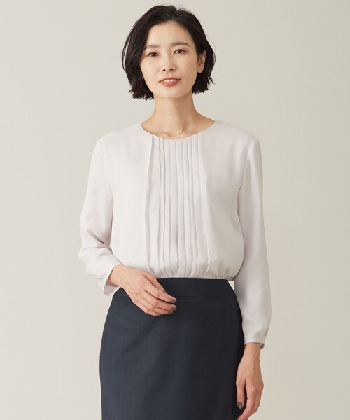tシャツ プリーツシフォン カットソー レディース