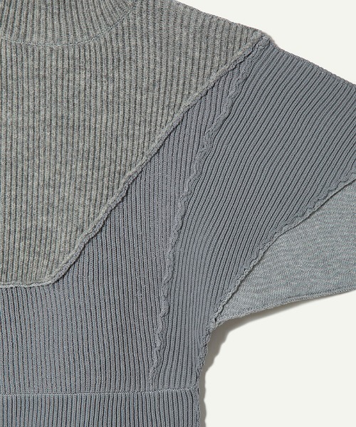 leinwande ニット セーター Patchwork Asymmetry Top レディース