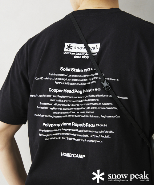 tシャツ Tシャツ メンズ 「SNOW PEAK / スノーピーク」別注 Camp tour バックプリントTシャツ｜zozo