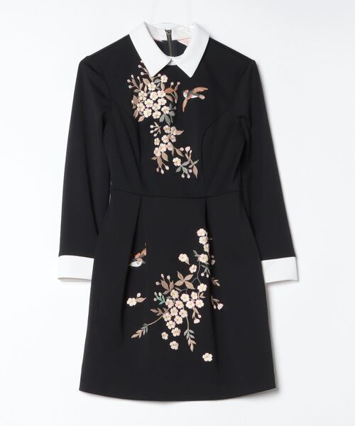 Ted Baker」 長袖ワンピース 0 ブラック レディース : 82245736 