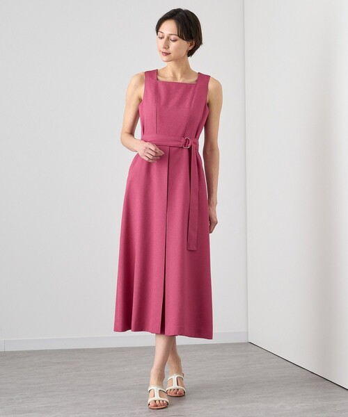 アナイ　リネン調オックスノースリワンピース ANAYI ワンピース リネン調オックスノースリ : ZOZOTOWN Yahoo