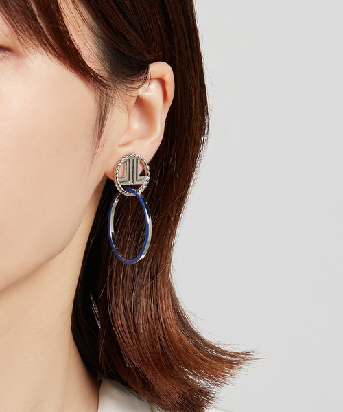 LANVIN en Bleu ピアス マリン サークル レディース : ZOZOTOWN Yahoo 