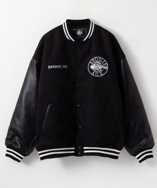 「Mac-House」 「BRONZE AGE」スタジャン M ブラック メンズ