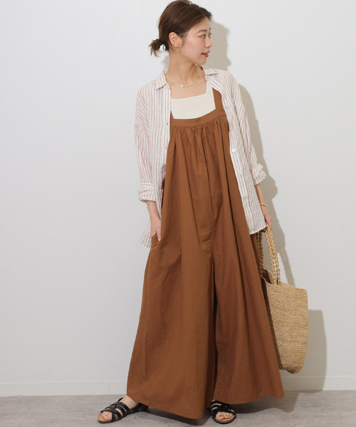JOURNALSTANDARD relume 手洗い可 / ギャザーサロペット JOURNAL STANDARD relume｜《追加3》手洗い可 / ギャザー