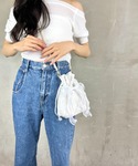 ショルダーバッグ バッグ パール風ビーズストラ...の詳細画像3