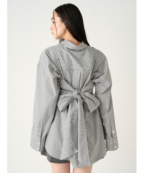 新品 24ss FRAY I.D ビスチェコンビシャツ ブラウス ホワイト ビスチェキャミコンビシャツ(シャツ)｜トップス｜FRAY I.D