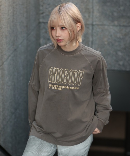 anobody tシャツ 「*anobody* / アノバディー」Fake Layered LS