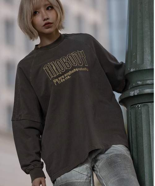 処分価格　新品未使用人気完売品シャツレイヤード ロングスリーブ Tシャツ セール】レイヤードロングスリーブTシャツ（Tシャツ/カットソー