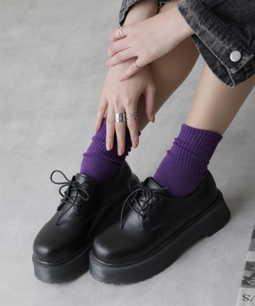 DEMETER（シューズ） ローファー 厚底 ボリュームソール レースアップ