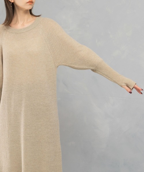 ワンピース ヤク混サイドスリット畦ニットワンピース : ZOZOTOWN Yahoo