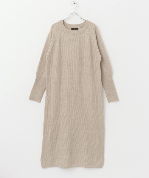 ワンピース ヤク混サイドスリット畦ニットワンピース : ZOZOTOWN Yahoo