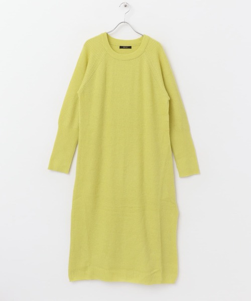 ワンピース ヤク混サイドスリット畦ニットワンピース : ZOZOTOWN Yahoo