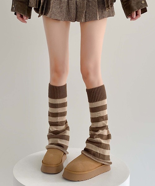 mosox レッグウォーマー 「2025 MOSOX NEW COLLECTION」ボーダー