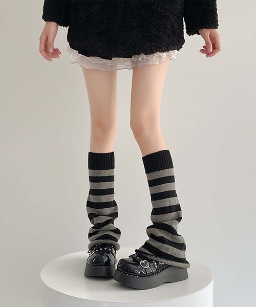 mosox レッグウォーマー 「2025 MOSOX NEW COLLECTION」ボーダー