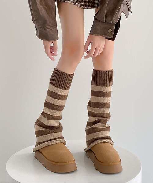 mosox レッグウォーマー 「2025 MOSOX NEW COLLECTION」ボーダー