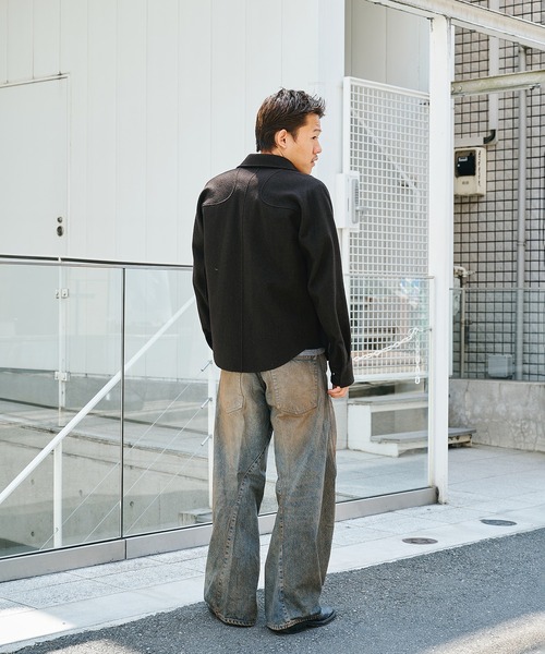 NVRFRGT ジーンズ 3D TWISTED WIDE LEG JEANS メンズ : ZOZOTOWN