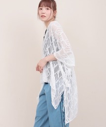 MISSONI オレンジタグ フリンジ 透かし編み サマーニット ポンチョ fit=scale-down,w=1200