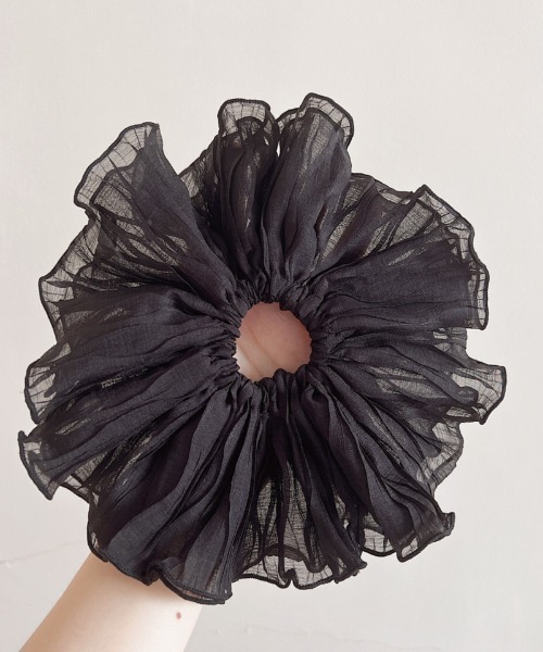 Ameri♡さんへ 新作 レイヤードフリル シュシュ ブラック シュシュ ビッグフリル : ZOZOTOWN Yahoo!店 - 通販 - Yahoo!ショッピング