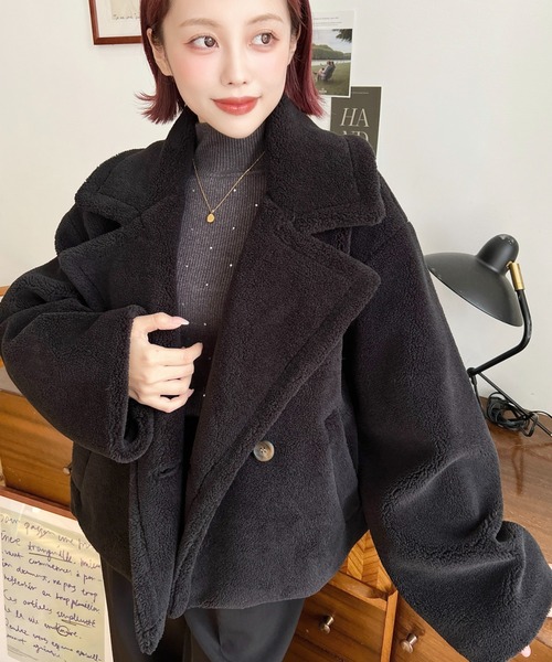 moment+ ピーコート M アイボリー レディース : ZOZOTOWN Yahoo!店