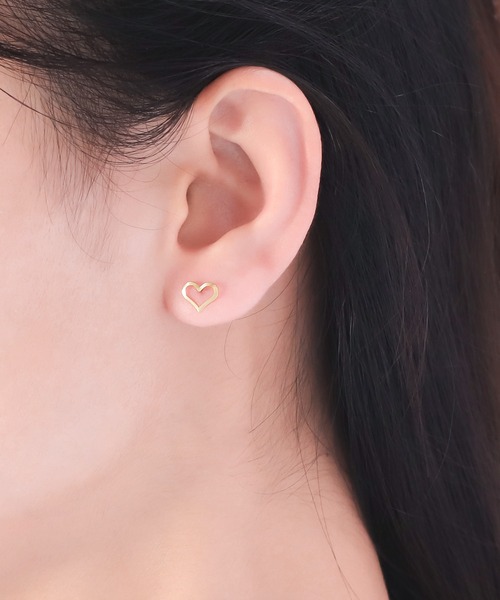 ESTELLE（エステール） ピアス K10 イエローゴールド ハート ピアス