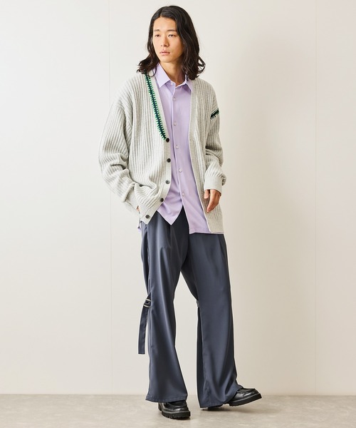 JUNRED（ジュンレッド） カーディガン カラーステッチルーズ