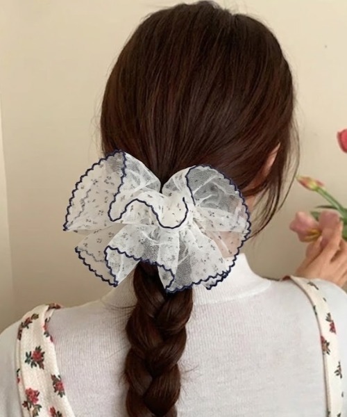 シュシュ 小花柄バイカラーパイピングBIGシュシュ : ZOZOTOWN Yahoo!店