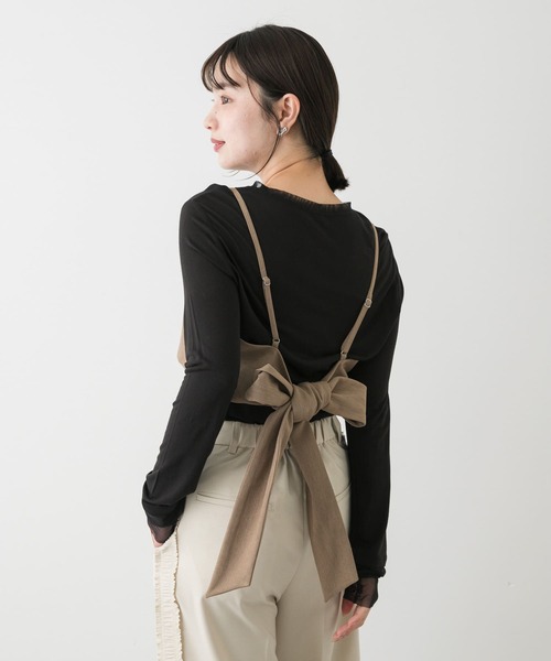 タグ付き未使用　COACH コーチ　リボン　ビスチェ　ペプラム　キャミソール COACH - 極美品 タグ付き COACH コーチ リボン ビスチェ