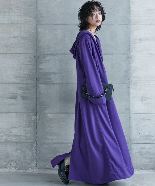 GEVS.（ジェイヴィス） 「SMILELAND」長袖ワンピース 3L パープル