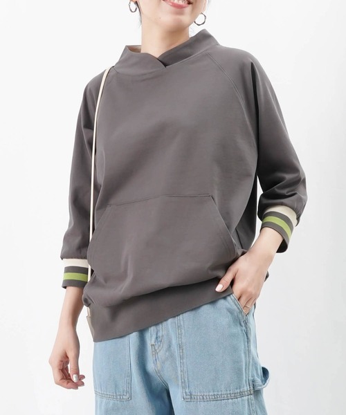 tシャツ LC/LLL リブラインスタンドカラーカットソー レディース LADY LUCK LUCA tシャツ LC/LLL リブラインスタンドカラー