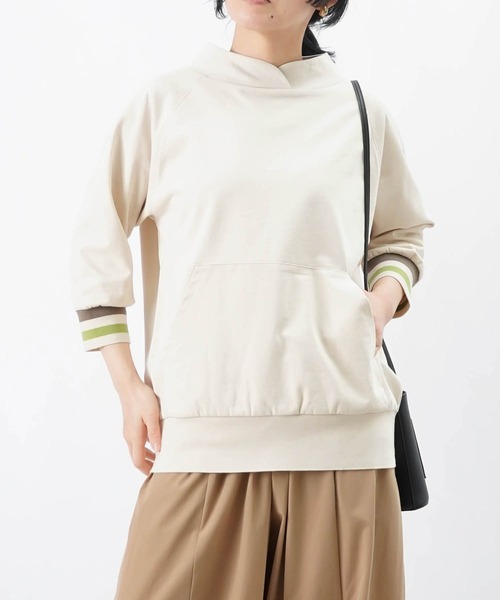 tシャツ LC/LLL リブラインスタンドカラーカットソー レディース LADY LUCK LUCA tシャツ LC/LLL リブラインスタンドカラー