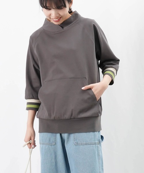 tシャツ LC/LLL リブラインスタンドカラーカットソー レディース LADY LUCK LUCA tシャツ LC/LLL リブラインスタンドカラー