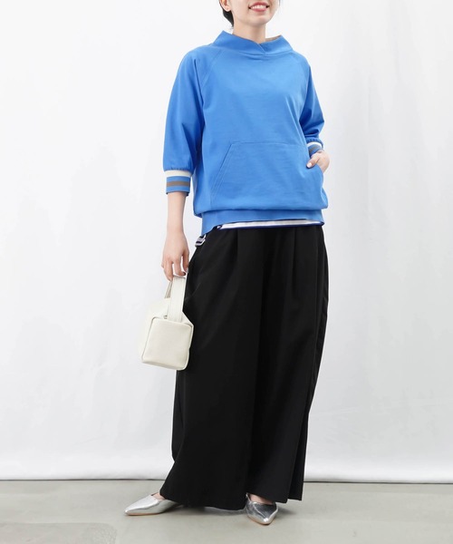 tシャツ LC/LLL リブラインスタンドカラーカットソー レディース LADY LUCK LUCA tシャツ LC/LLL リブラインスタンドカラー