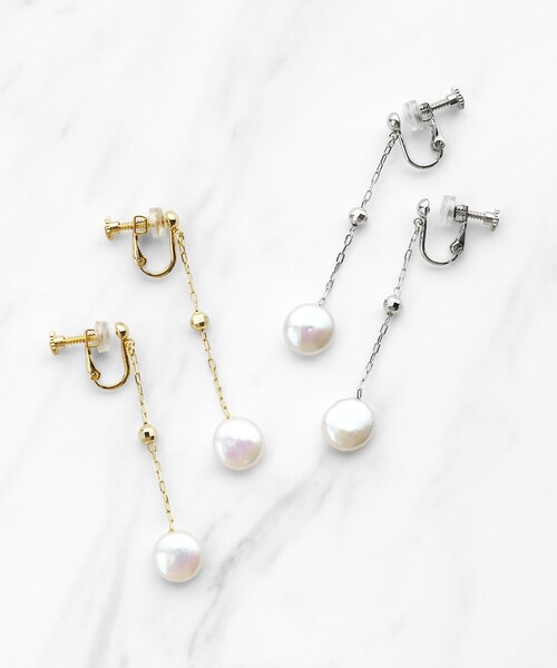 イヤリング LUNAE COIN PEAR EARRINGS イヤリング レディース