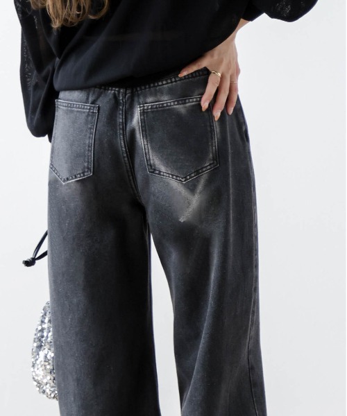 [AMELY] обработка Denim брюки M голубой женский 