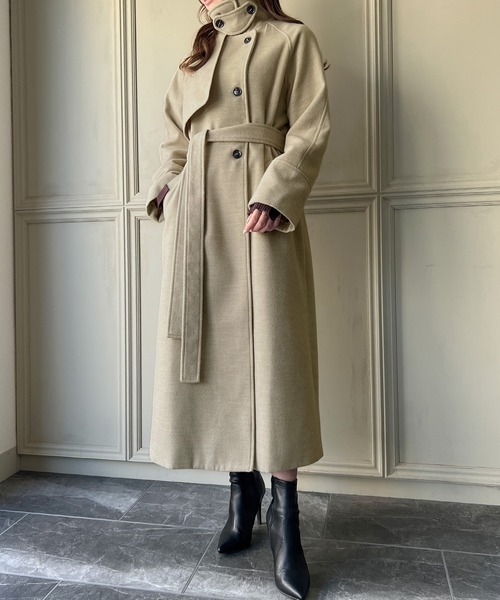 「JUNOAH」 コート X-LARGE ブラック レディース_画像3