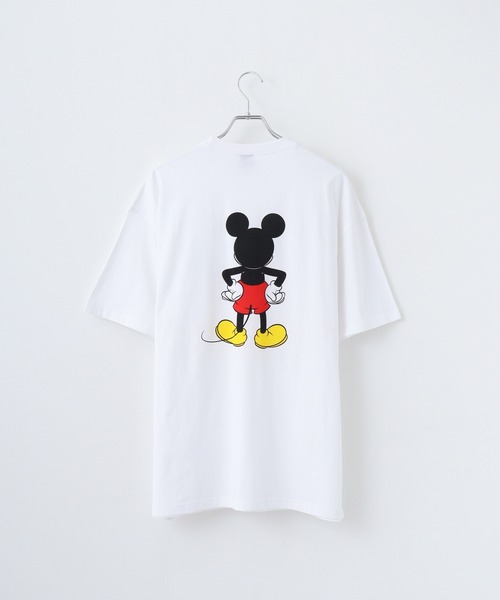 （40）ミッキーマウス オーバーサイズTシャツ　ホワイト MICKEY MOUSE（ミッキーマウス） tシャツ オーバーサイズ 長袖Tシャツ