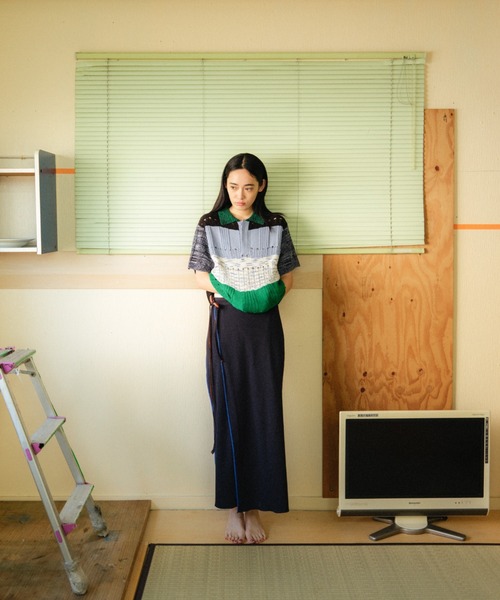 パム PAMM ニットポロシャツ 格子のニットポロシャツ – pamm.officialstore