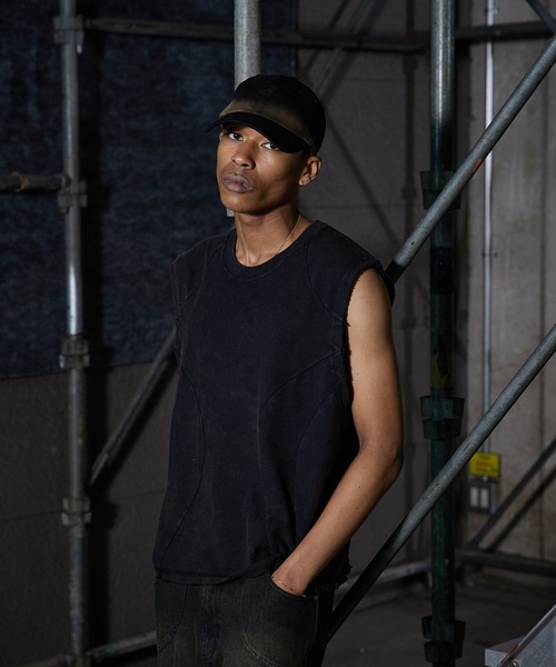 andwang dameged cap キャップ ブラック andwang dameged cap