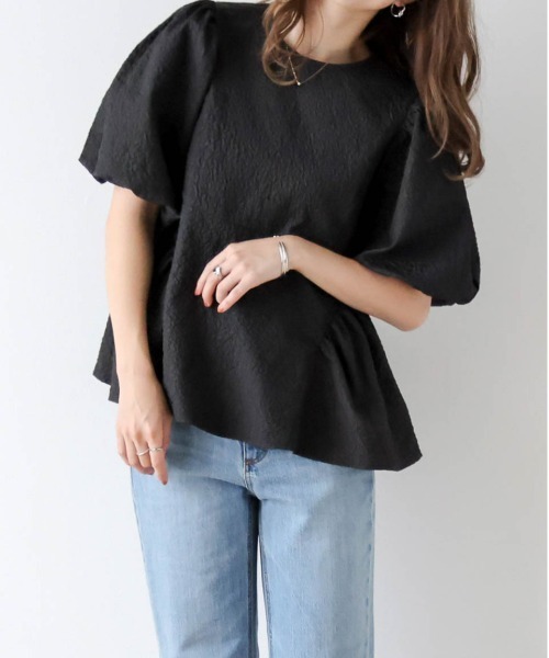 「SUGAR BISKET」 「La-gemme」7分袖チュニック L ブラック レディース