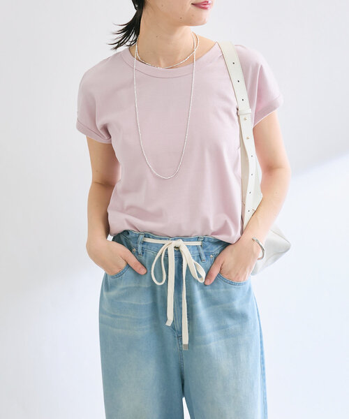 tシャツ 「汗染み防止/ON・OFF兼用」ガードスウェットフレンチTee レディース