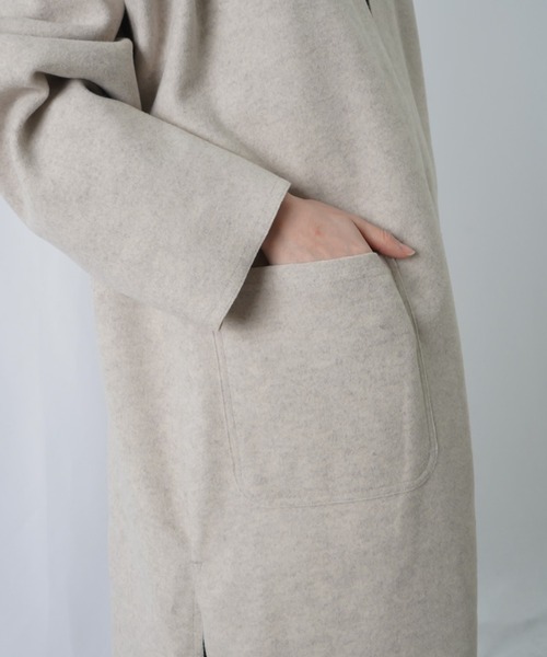 「LUCA/LADY LUCK LUCA」 ノーカラーコート FREE ベージュ レディース_画像6