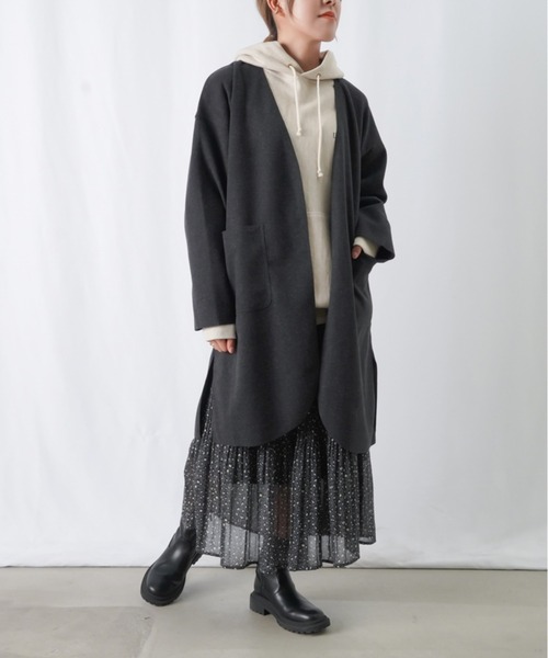 「LUCA/LADY LUCK LUCA」 ノーカラーコート FREE ベージュ レディース_画像8