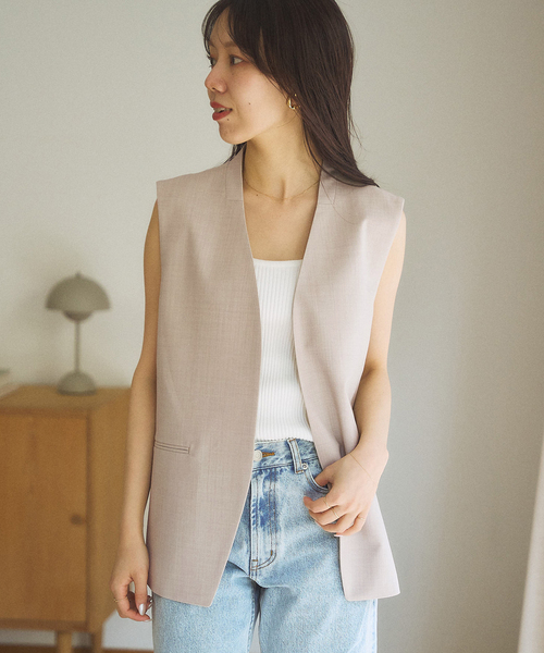 ベスト ジレ 「有楽町店・WEB限定追加」calla lily ジレ レディース