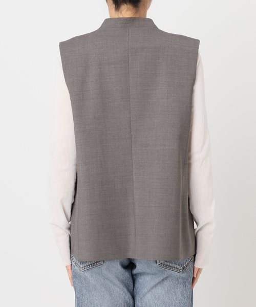 【新品タグ付き】Plage calla lily ジレ (gray) ベスト calla lily ジレ (gray)（ベスト）｜Plage（プラージュ）の